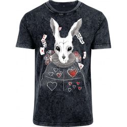 white rabbit acid wash tshirt
