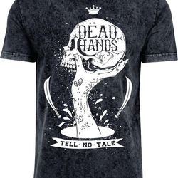 dead hands tell no tale mens acid washed t-shirt