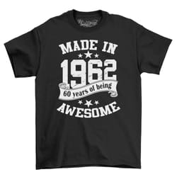 made in 1962 birthday t-shirt 60 years of being awesome men's 60th novelty gift present 2023