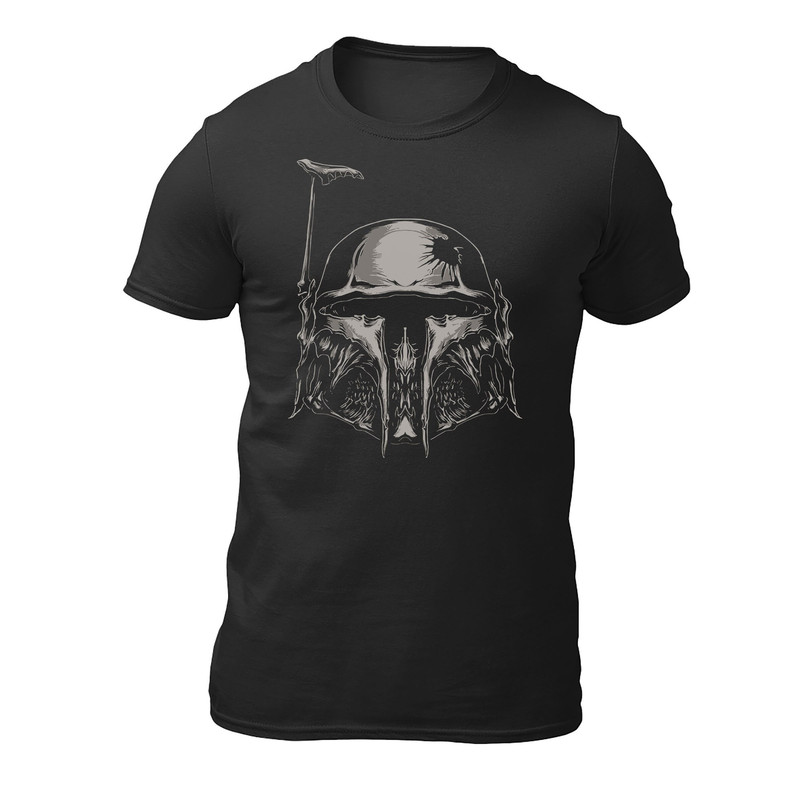 The Mandalorian Skull Helmet Star Wars Men's and Women's Funny T-Shirt.jpg