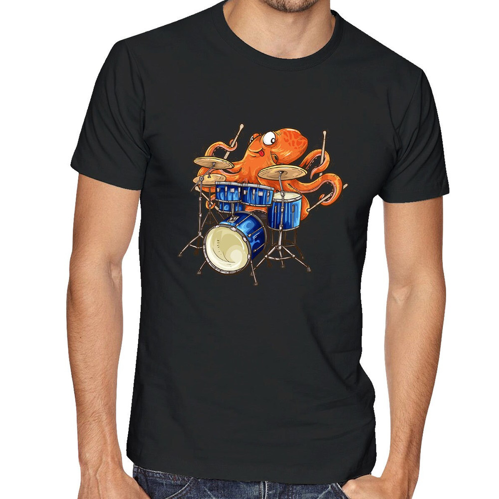 Octopus Playing Drums Shirt - Octopus Men's Shirt - Octopus T-Shirt - Drummer Gift Octopus Shirt Drum Player Shirt Drummer Shirt XS up to 5XL.jpg