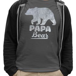 new papa bear distressed print fathers day t shirt for dads and husbands dad men's t-shirt dad daddy fathers day shirt i