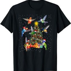 funny hummingbird christmas tree hummingbird lover xmas t-shirt, sweatshirt, hoodie - 34945