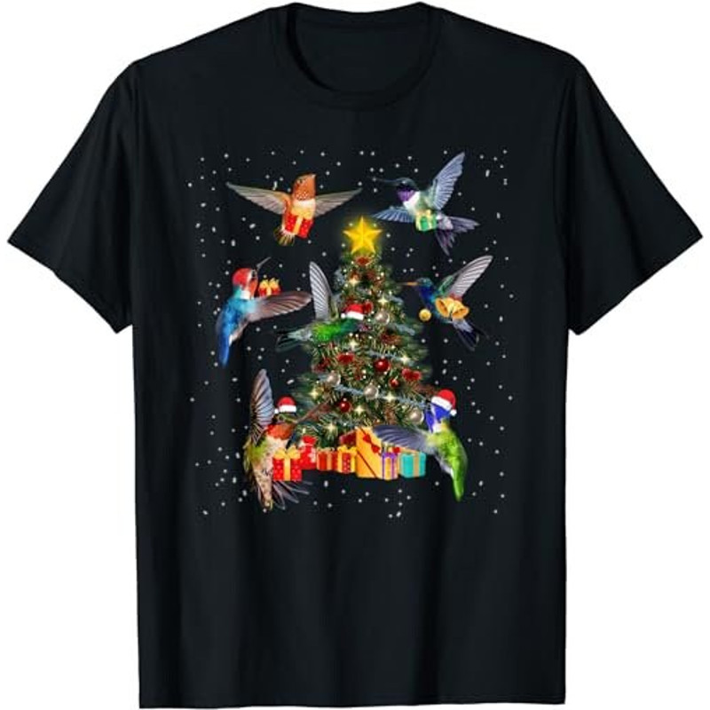 Funny Hummingbird Christmas Tree Hummingbird Lover Xmas T-Shirt, Sweatshirt, Hoodie - 34945.jpg