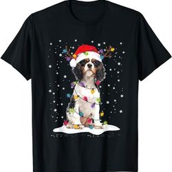 cavalier king charles spaniel christmas tree light pajama t-shirt, sweatshirt, hoodie - 34699