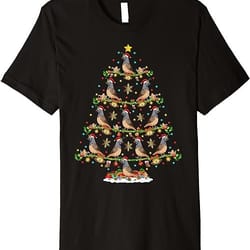 funny xmas lighting santa quail bird christmas tree premium t-shirt, sweatshirt, hoodie - 34990