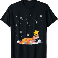 funny xmas leopard gecko animals lover christmas tree lights  t-shirt, sweatshirt, hoodie - 34989