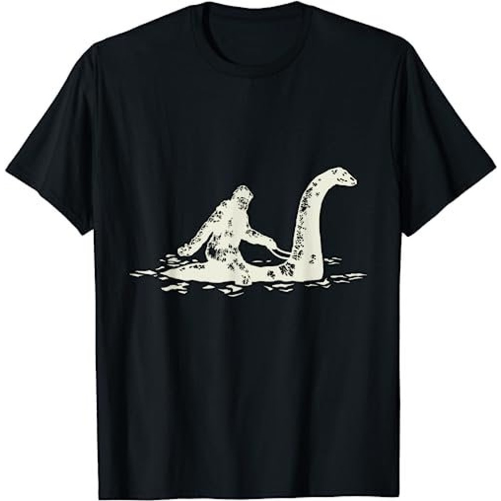 Bigfoot Sasquatch Riding The Loch Ness Monster FunnyShort Sleeve T-Shirt, Sweatshirt, Hoodie - 28167.jpg