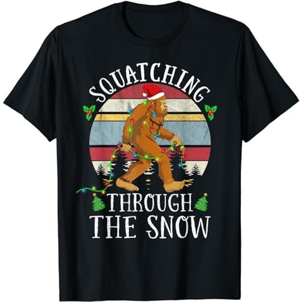 Funny Sasquatch Christmas Squatching Bigfoot Xmas Tree Light (1) T-Shirt, Sweatshirt, Hoodie - 34969.jpg