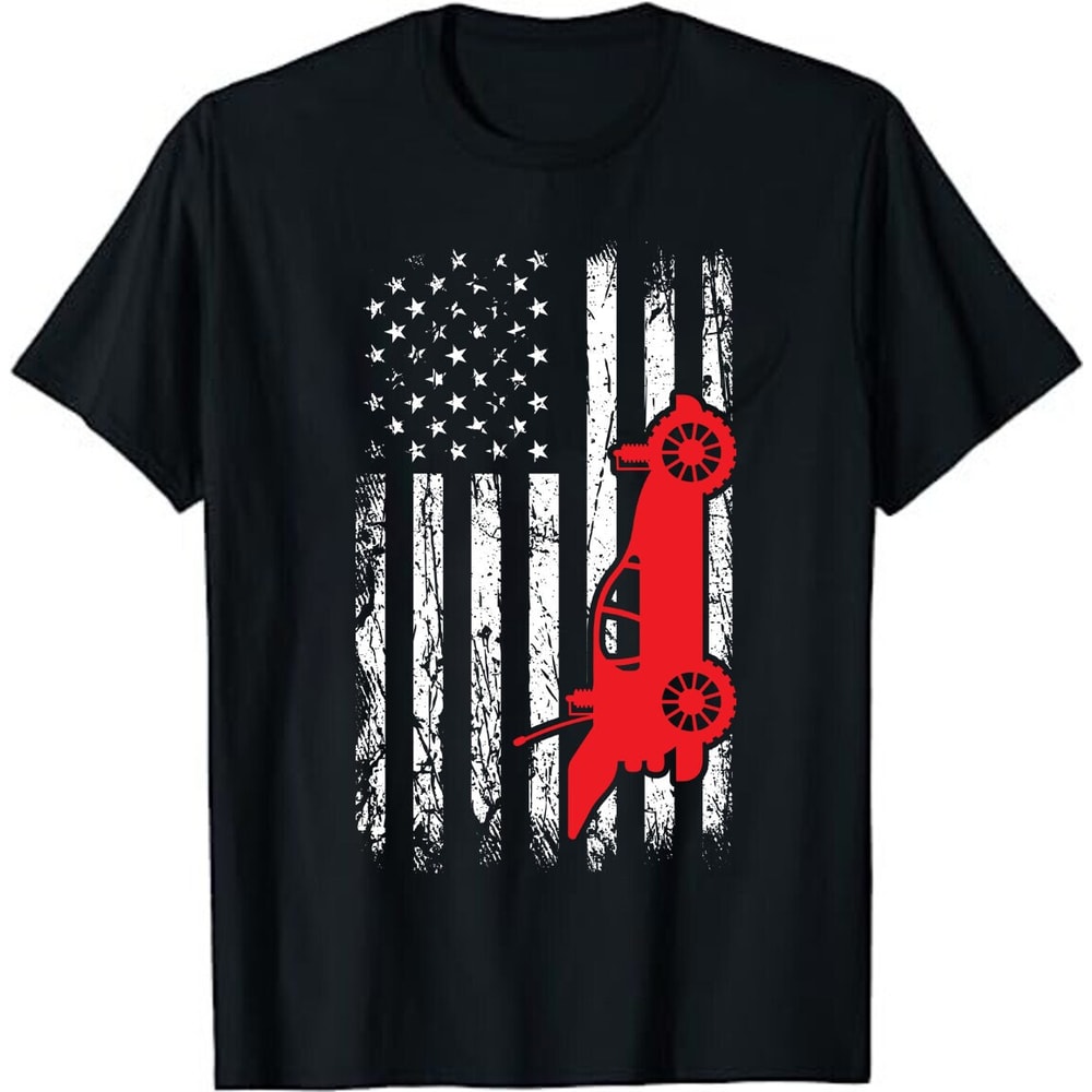 Distressed RC Car American Flag Racing Racers Patriotic Unisex T-Shirt.jpg