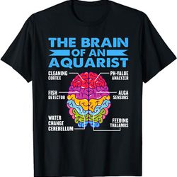 funny brain of a aquarist fish aquariums fish keeping unisex t-shirt-1