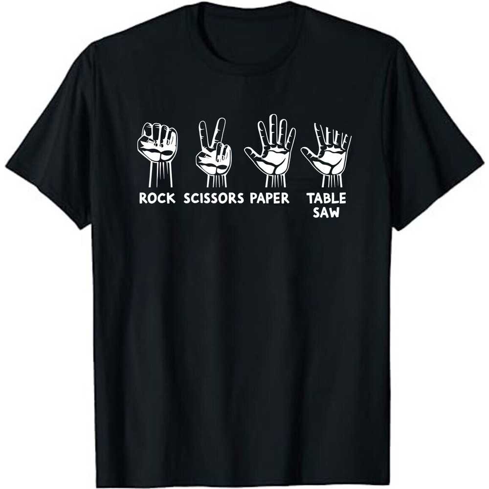 Carpenters Shirt Rock Paper Scissor Table Saw Fathers Day Unisex T-Shirt.jpg