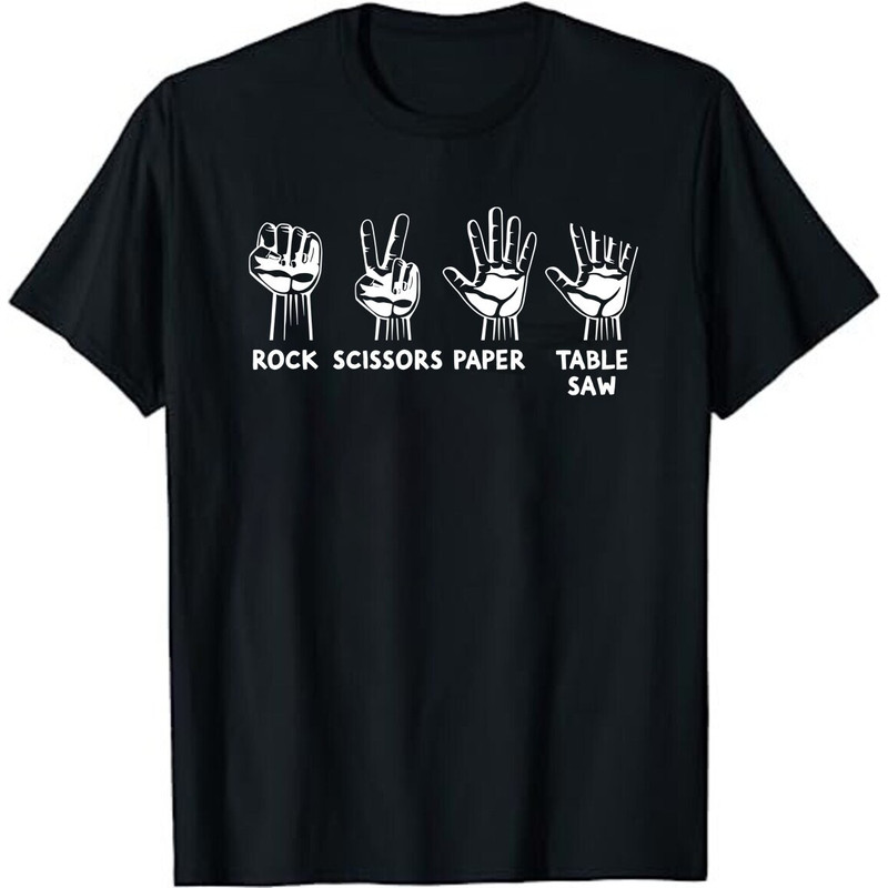 Carpenters Shirt Rock Paper Scissor Table Saw Fathers Day Unisex T-Shirt.jpg