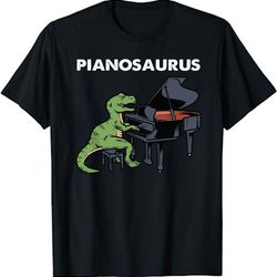 pianosaurus piano tyrannosaurus rex - trex dinosaur pianist  unisex t-shirt