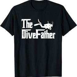 funny scuba diving shirt the dive father gift unisex t-shirt - funny scuba diver dad scuba diving father t-shirt