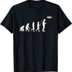 quadcopter drone evolution enthusiast unisex t-shirt - drone pilot funny drone lover evolution quadrotor gift shirt