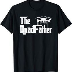 The Quadfather funny Drone The Quadfather Unisex T-Shirt - Drone Pilot Shirt, Drone Shirt, Aerial Photography Gift, Quad