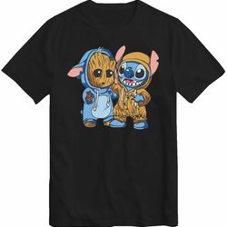 Baby Groot Costume Galaxy Mashup Stitch Birthday Gift Unisex Adult And Kids T Shirt