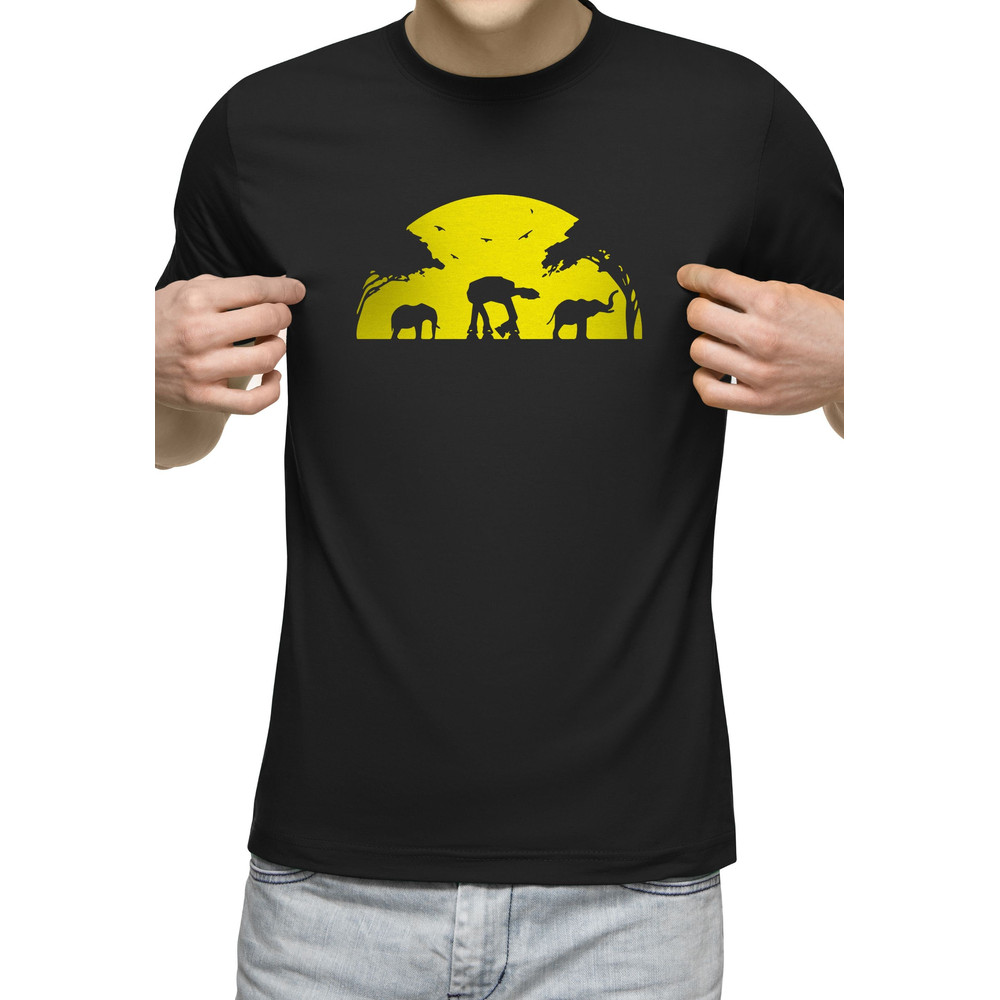 Elephant Star Wars Men's T-Shirt Darth Empire Vader AT-AT Cool Fun Shirt.jpg