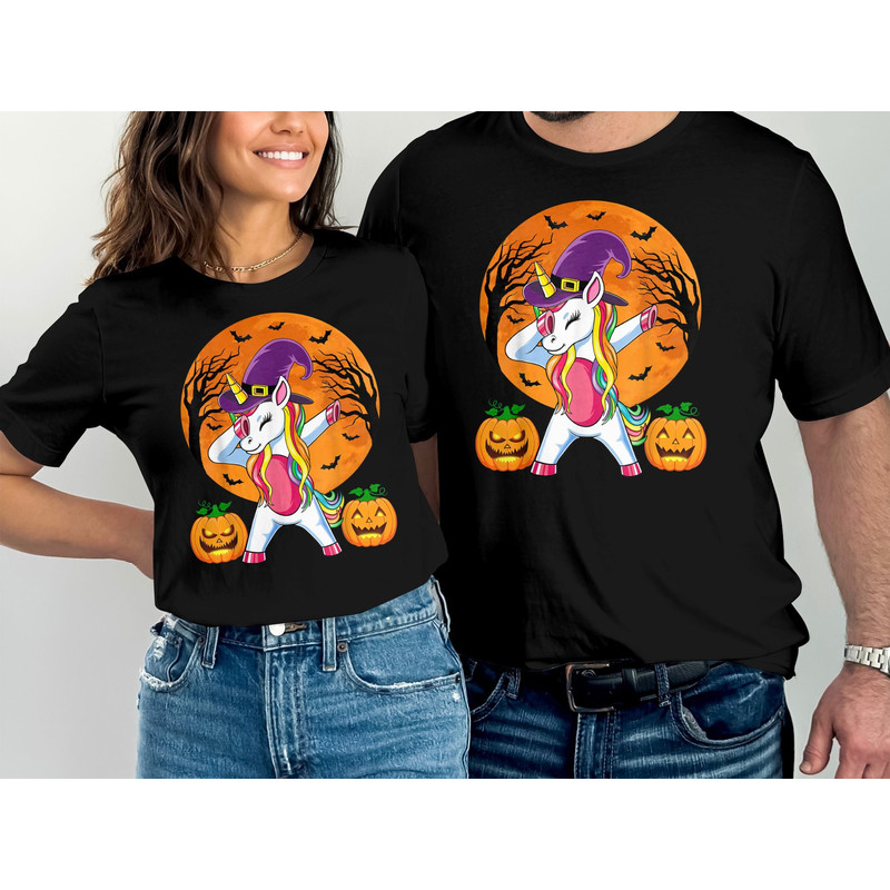 Cute Halloween Shirt Girls Women Witchy Unicorn Halloween T-Shirt, Cute Graphic Tee, Halloween Gift, Unicorn Shirt, Witch Shirt.jpg