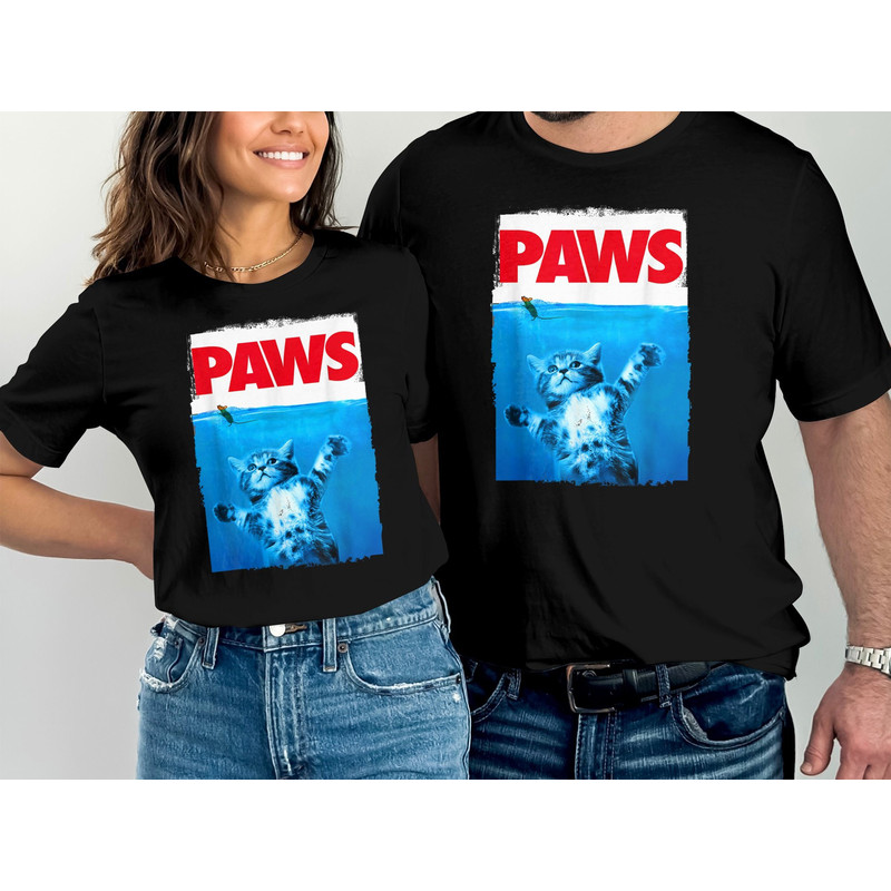 Paws Cat and Mouse T-Shirt, Cats Shirt, Cat Lover Gift, Funny Cat Shirt, Cute Cat Tee, Cat Shirts For Women.jpg