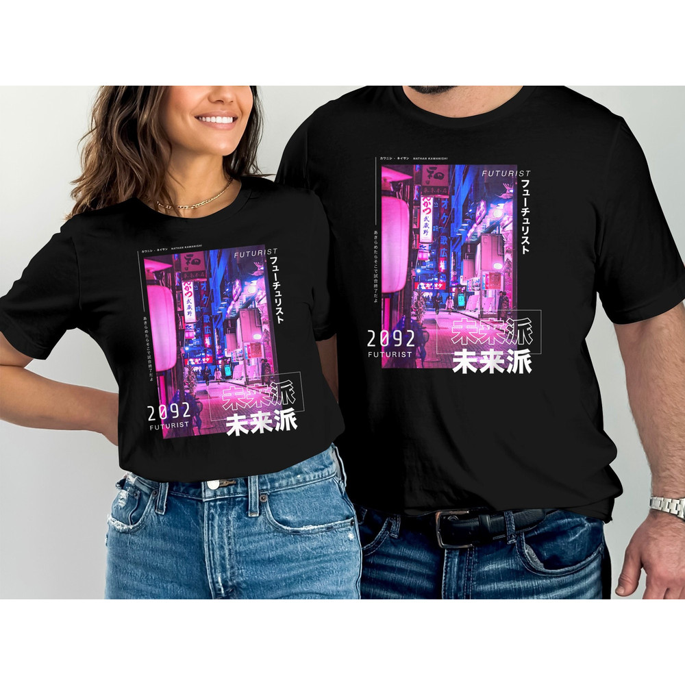 Japanese Street Cyberpunk Tokyo T-Shirt, Japanese Tee, Japan Travel Shirt, Asian Shirt, Tokyo Gift, Cyberpunk Gift.jpg