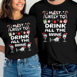 most likely to christmas matching family pajamas most likely t-shirt, funny christmas pajamas family matching pajamas
