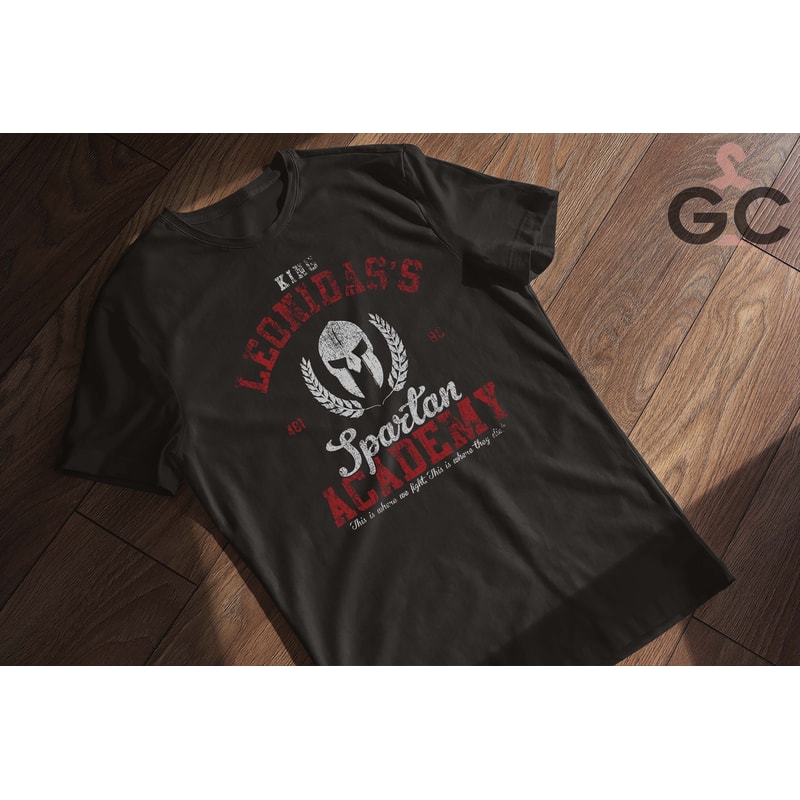 Leonidas Spartan Academy Mens T-Shirt Men's Tshirt Vintage funny t-shirt for men novelty mens gift tshirt men graphic Movie Shirt.jpg