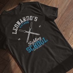 leonardo fighting school mens t-shirt  men's tshirt vintage  funny t-shirt for men  novelty mens gift  tshirt men graphi