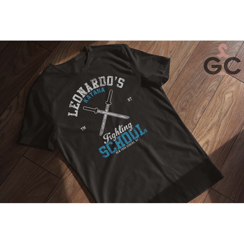 Leonardo Fighting School Mens T-Shirt Men's Tshirt Vintage funny t-shirt for men novelty mens gift tshirt men graphic Movie Shirt.jpg