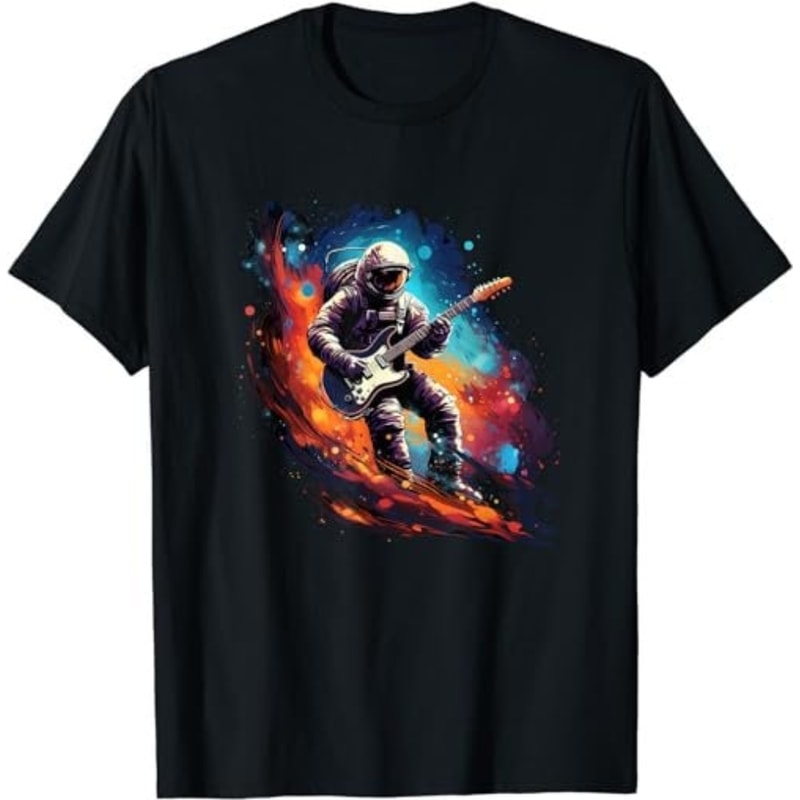 Astronaut Playing Guitar In Space Electric Guitarist T-Shirt, Sweatshirt, Hoodie - 43029.jpg