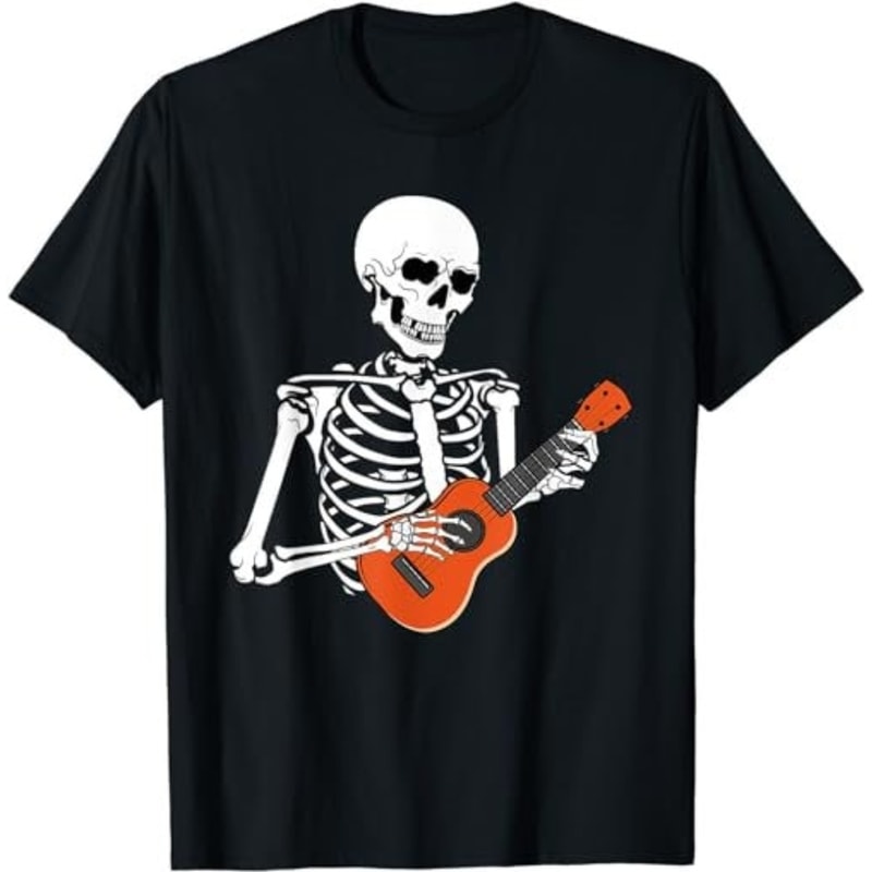 Cool Ukulele Skeleton Playing Guitar Instrument Halloween T-Shirt, Sweatshirt, Hoodie - 43166.jpg
