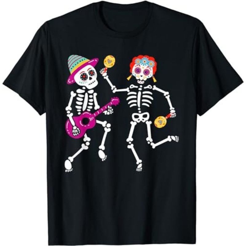 Dancing Skeleton Guitar Dia De Los Muertos Calavera Day Dead T-Shirt, Sweatshirt, Hoodie - 43193.jpg