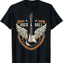 rock and roll music lover guitar wings  t-shirt, sweatshirt, hoodie - 43707