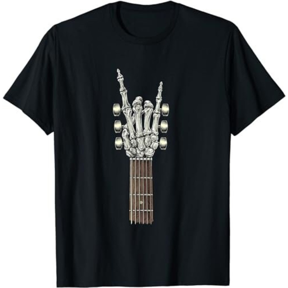Rock On Guitar Neck - Rock & Roll Halloween Skeleton Hand  T-Shirt, Sweatshirt, Hoodie - 43721.jpg