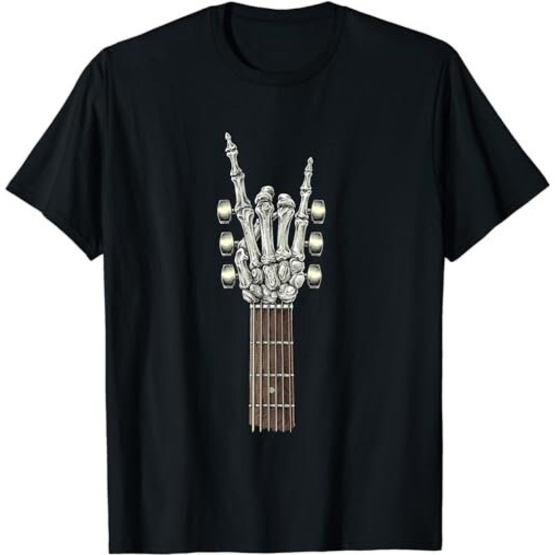 Rock On Guitar Neck - Rock & Roll Halloween Skeleton Hand  T-Shirt, Sweatshirt, Hoodie - 43721.jpg