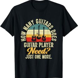 how many guitars vintage guitar gifts men women music band t-shirt, sweatshirt, hoodie - 43456