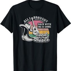 retro sand in my boots western cowgirl boots guitar cowboy t-shirt, sweatshirt, hoodie - 43676
