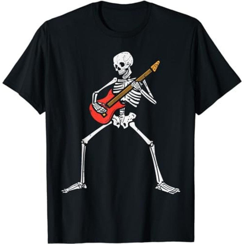 Halloween Skeleton Rocker Guitar Punk Rock Costume Men Women T-Shirt, Sweatshirt, Hoodie - 43433.jpg