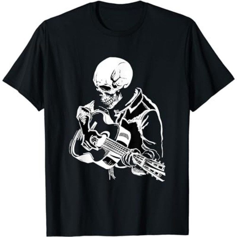 Halloween Skeleton Playing Guitar - Rock And Roll Band Tees  (1) T-Shirt, Sweatshirt, Hoodie - 43429.jpg