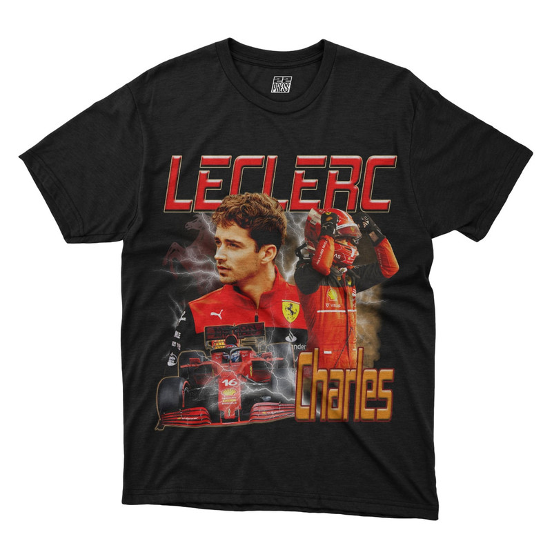 Charles Leclerc Graphic T-Shirt UNISEX Charles Leclerc Print Heavyweight T-Shirt Formula 1 T-Shirt.jpg