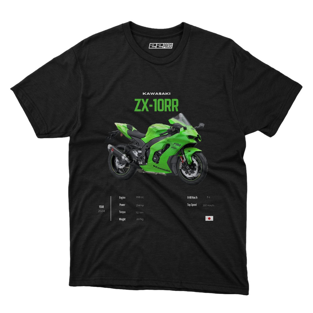 2024 KAWASAKI ZX-10RR SuperSport MotoGP Motorcycle Graphic Unisex T-Shirt Engine and Chassis Specification KAWASAKI Ninja T-Shirt.jpg