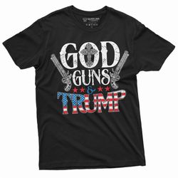 men's god guns and trump t-shirt presidential elections political tee shirt trump biden tee shirt