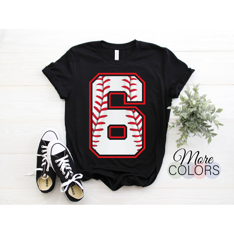 Baseball Player 6 Years Old Birthday Party T-Shirt, Gift For Game Sports Fans 6th Six Present Son Boys Girls Kids, Christmas Idea Shirts,.jpg
