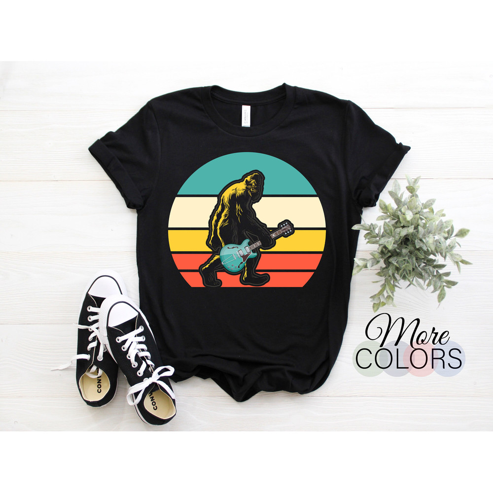 Guitars Funny Bigfoot Sasquatch Yeti Guitar Guitarist Player T-Shirt, Musician Instructor Teacher, Music Band Songwriter, Christmas Birthday.jpg