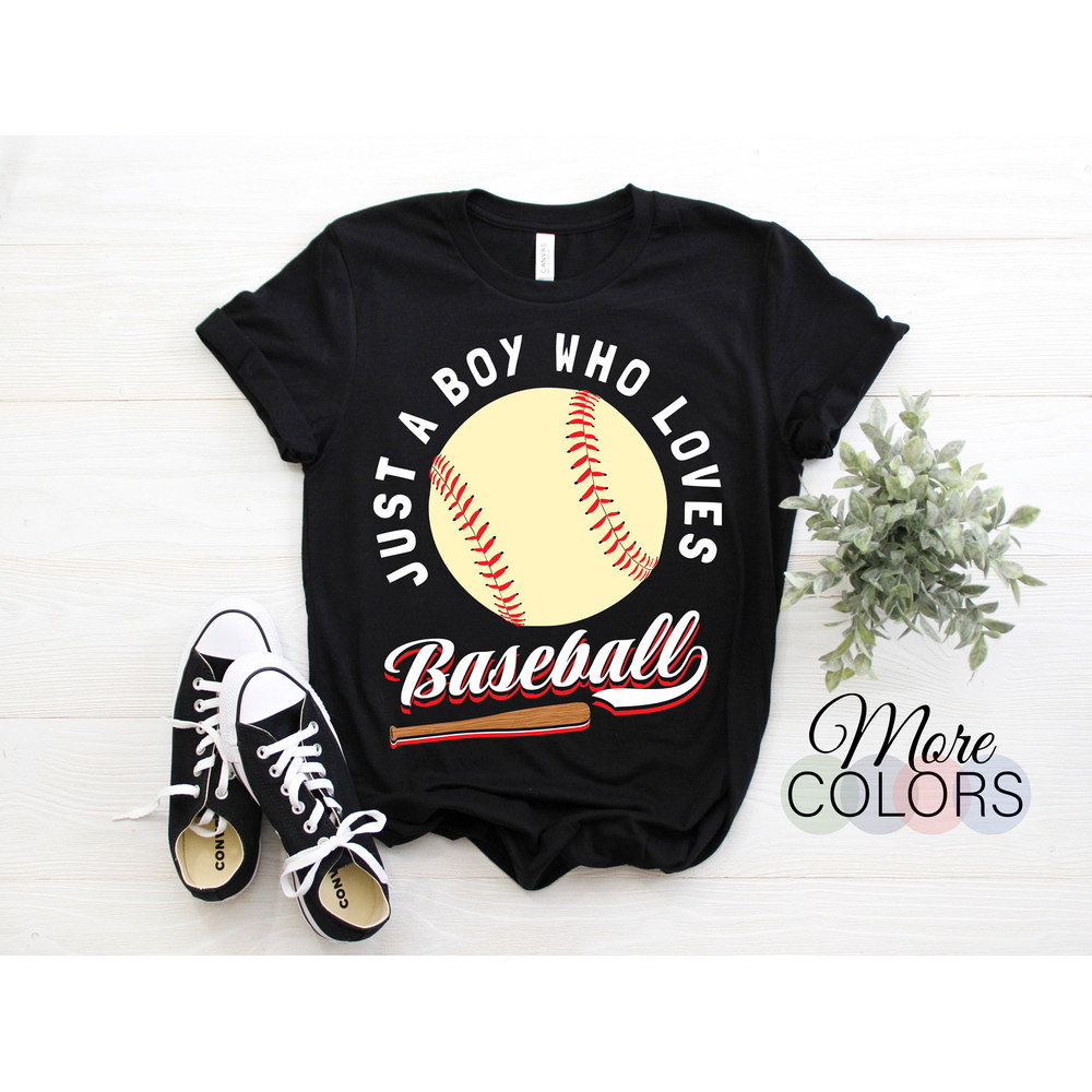 Just A Boy Who Loves Baseball Player T-Shirt, Gift For Game Sports Fans Coach, Birthday Present, For Nephew Son Boys, Christmas Idea Shirts,.jpg