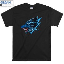 blue wolf t-shirt animal cool t shirt tshirt oversized s m l xl xxl 3xl 4xl 5xl men women unisex d3487