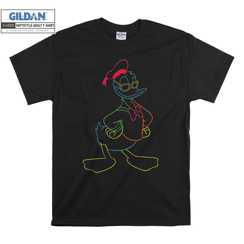 Disney Donald Duck Neon Outline T-shirt Hoody Kids Child Tote Bag Tshirt S-M-L-XL-XXL-3XL-4XL-5XL Gildan Oversized Men Women Unisex 6673.jpg