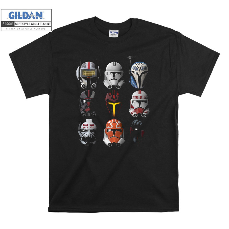 The Clone Wars Clone Helmets T-shirt Hoody Kids Child Tote Bag Tshirt S-M-L-XL-XXL-3XL-4XL-5XL Gildan Oversized Men Women Unisex 7327.jpg