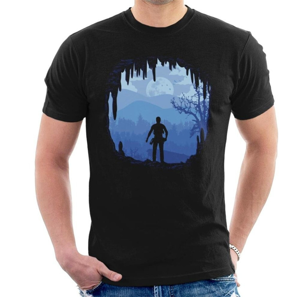 Uncharted Hideout Men's T-Shirt Novelty Gaming Funny Graphic Mens Tee Shirt Top-1.jpg